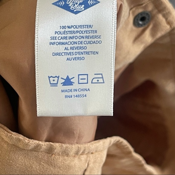 Wild Blue Sadie Robertson Collection Faux Suede Tan Mini Skirt Large Boho Y2K - Picture 5 of 7